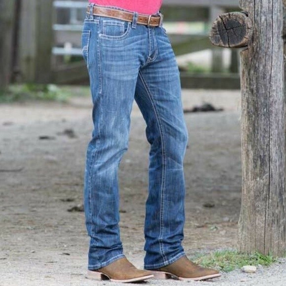 Rock & Roll Denim Men's Revolver Slim Straight Jean Dark Wash 32x34(33.5 Actual) - Picture 12 of 12